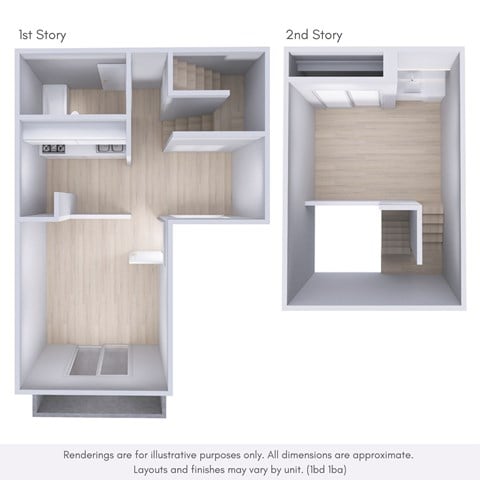 Floor plan for 1 bed, 1 bath, 600 sqft